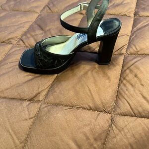 Bakers Black Chunky Heel Sandals